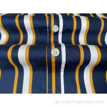 Stripe Mens Cotton Full Casual πουκάμισο